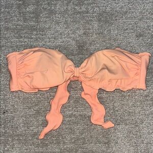 Peach Bandeau Bikini Top